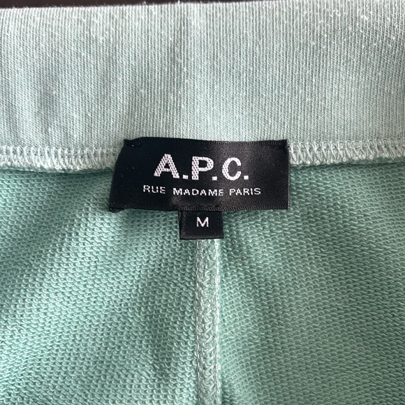 A.P.C. Straight-Leg Cotton-Jersey Drawstring Shorts in Blue (M) - Picture 4 of 5